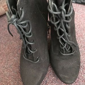 Call it spring black boot heels